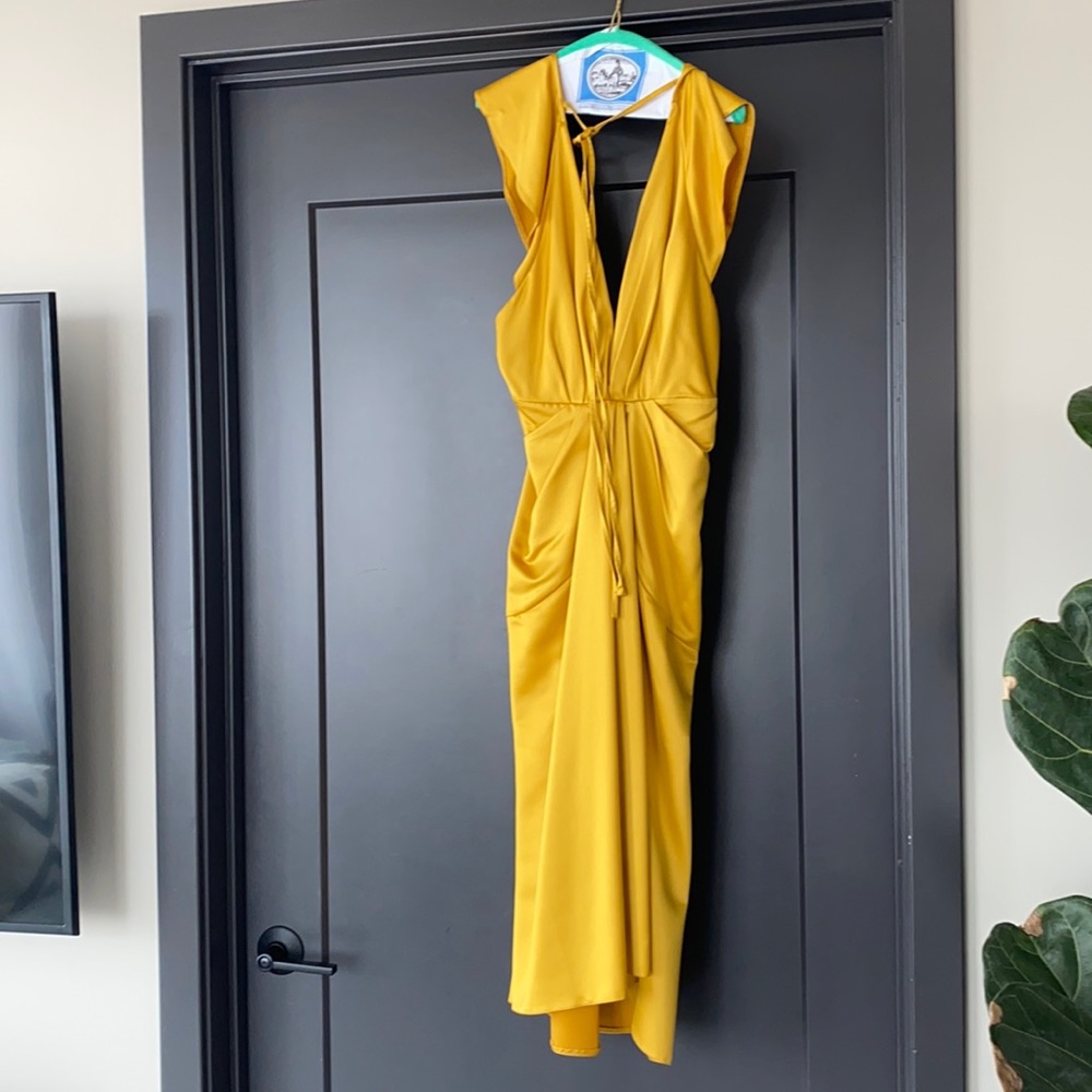Gold Wedding Guest Ready Dress